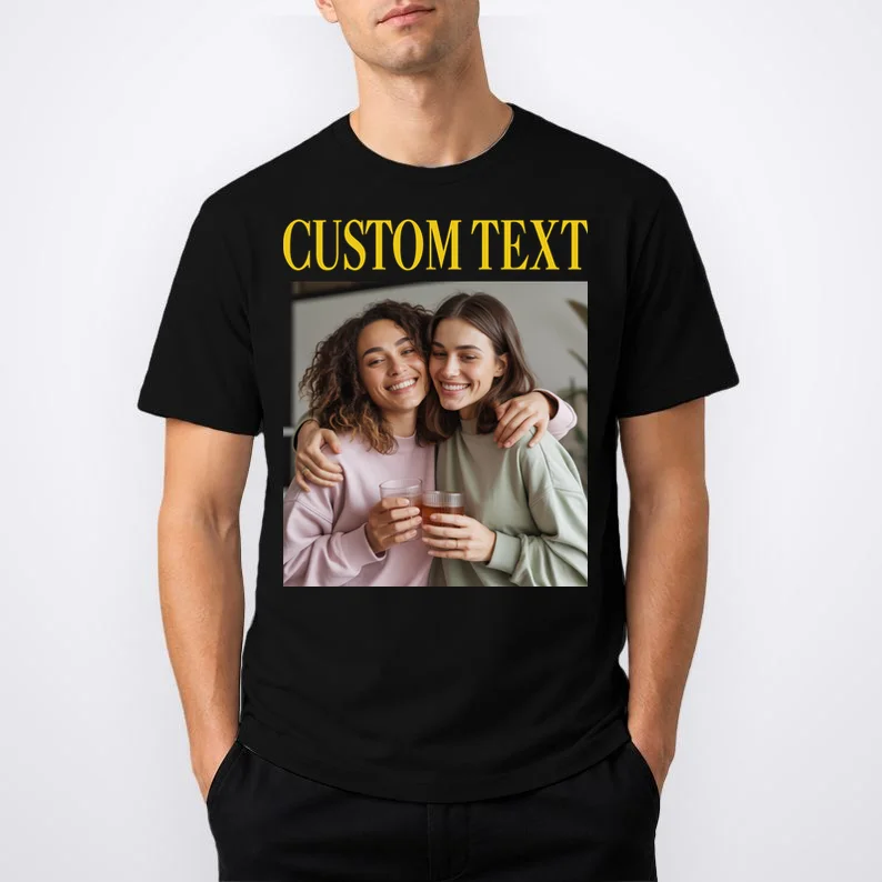 Custom Text And Image Cozy Personalized T-Shirt - Front 1