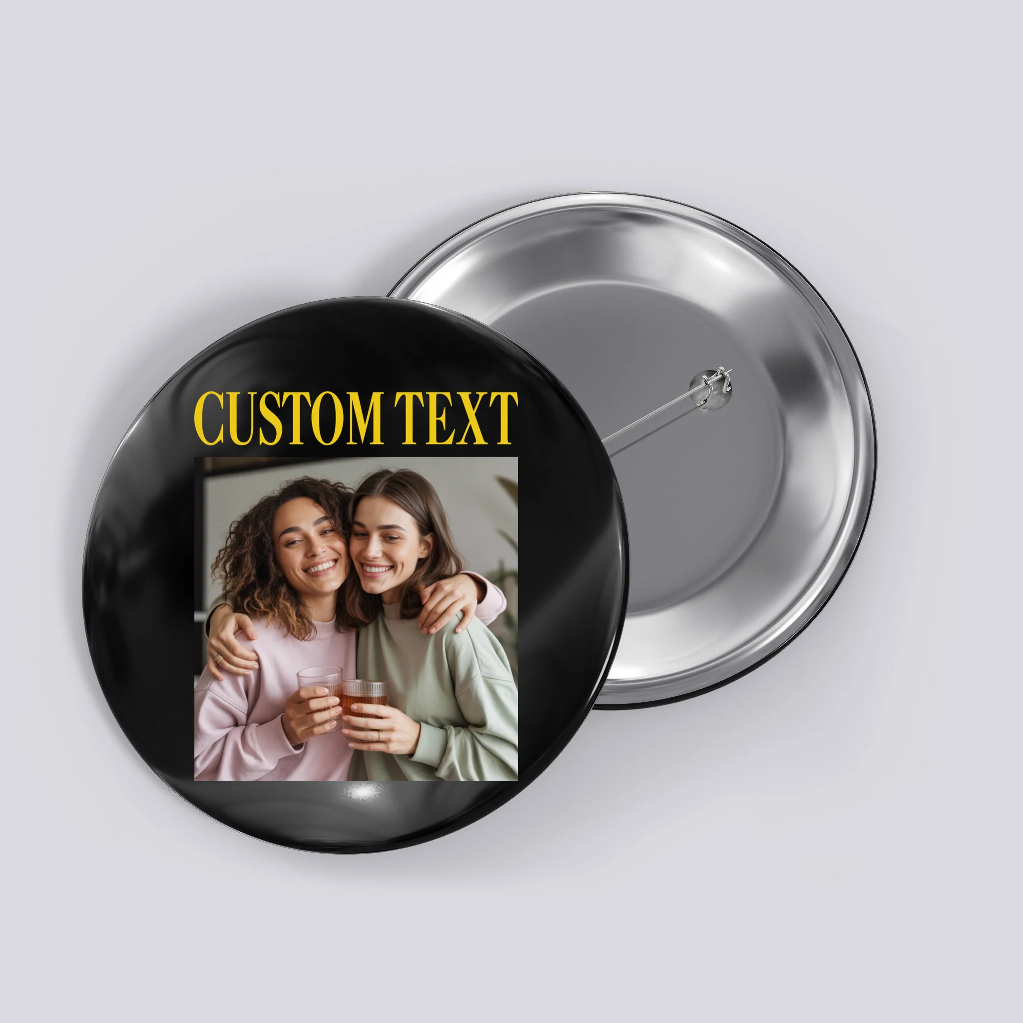 Custom Text And Image Cozy Personalized Button - Front