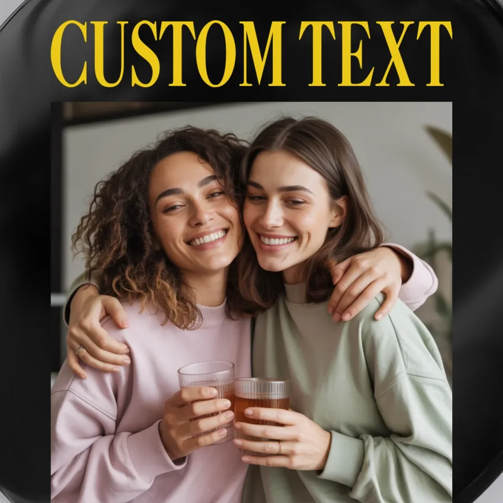 Custom Text And Image Cozy Personalized Button - Front - Close-up