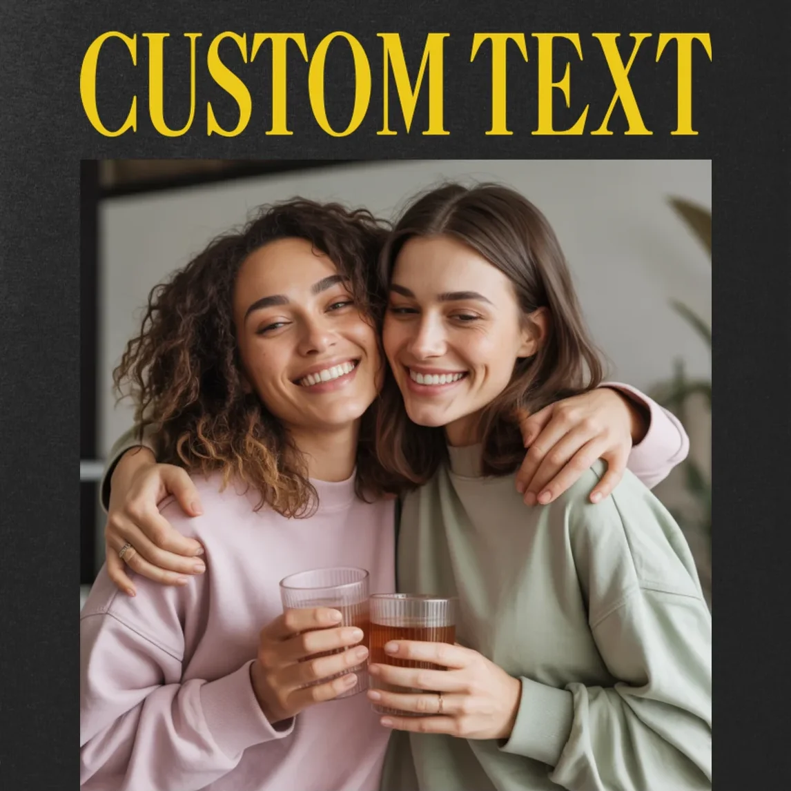 Custom Text And Image Cozy Personalized Women's Tank Top - Front - Close-up