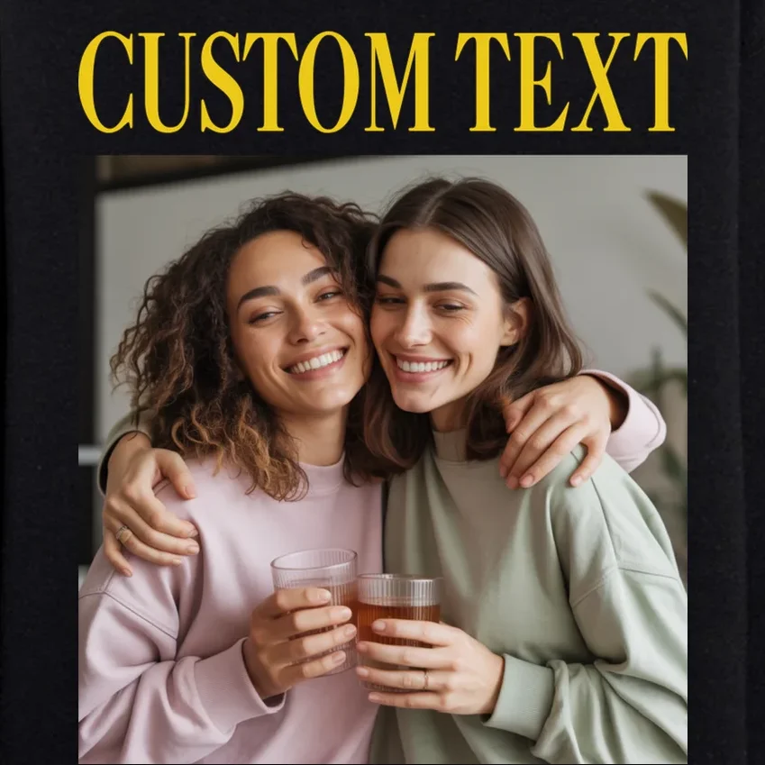 Custom Text And Image Cozy Personalized Men's Sweatsuit - Front - Close-up
