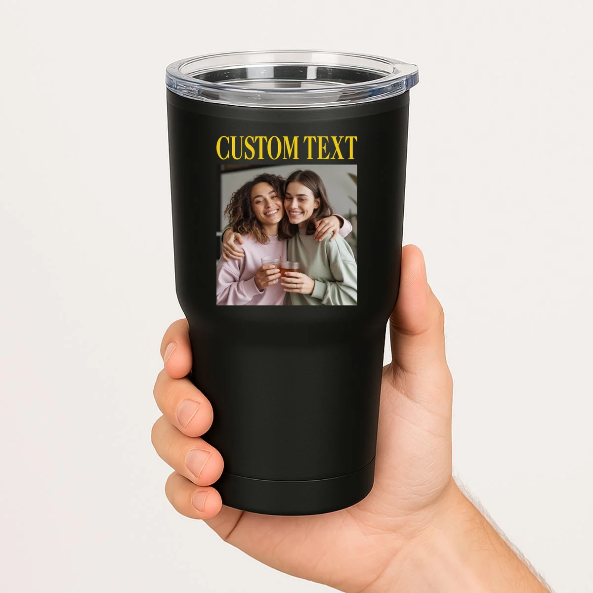 Custom Text And Image Cozy Personalized 20oz Tumbler - Front 1
