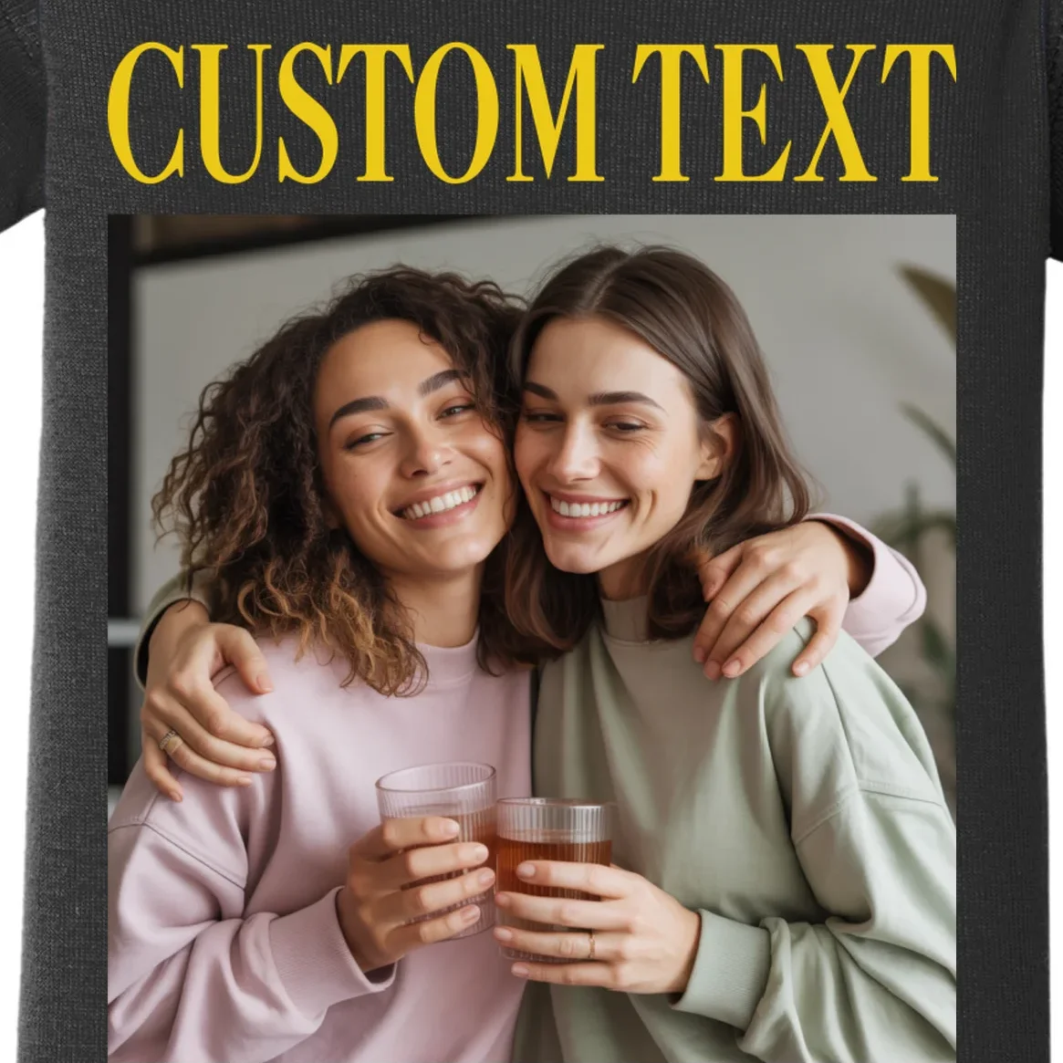 Custom Text And Image Cozy Personalized Baby Bodysuit - Front - Close-up