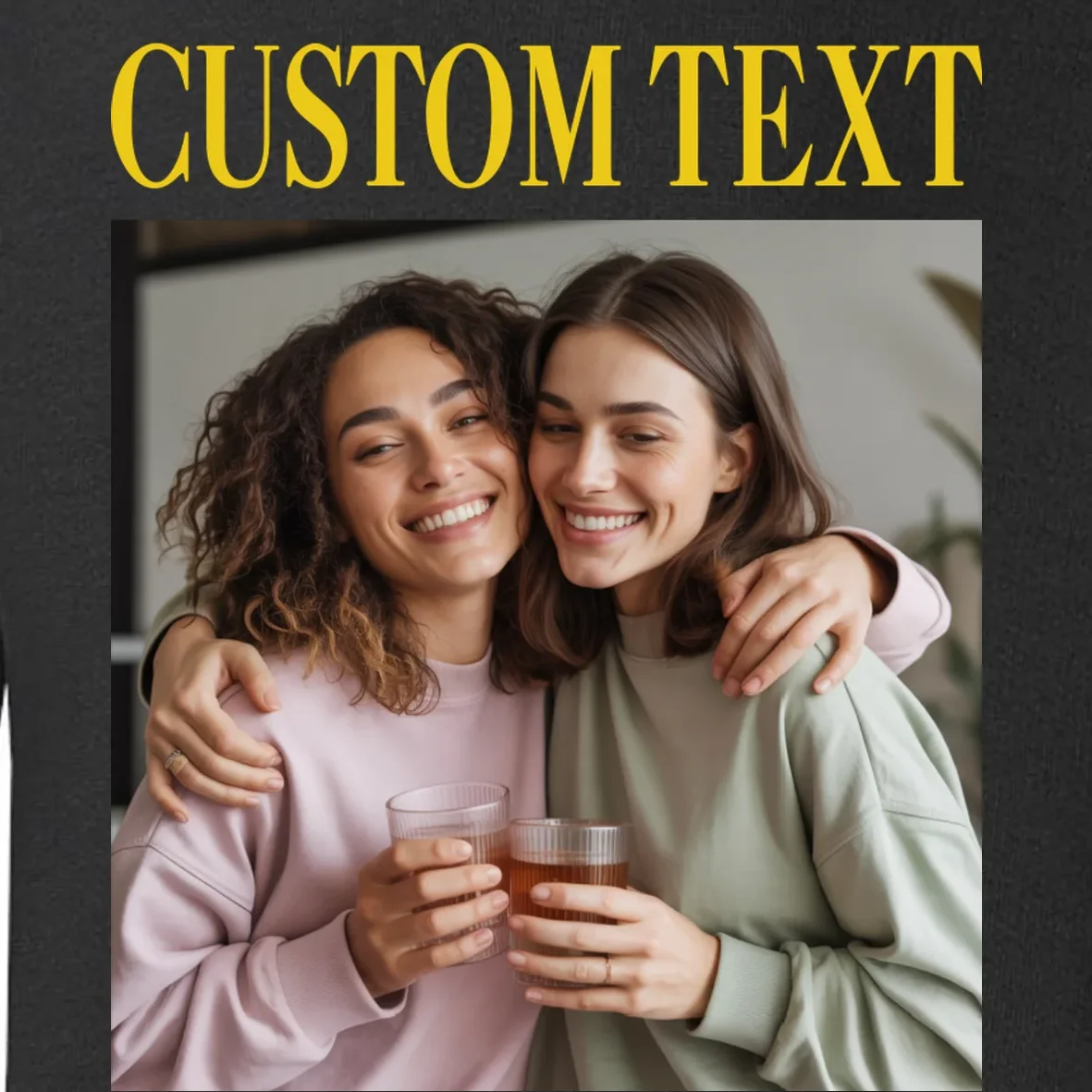 Custom Text And Image Cozy Personalized Toddler Sweatshirt - Front - Close-up