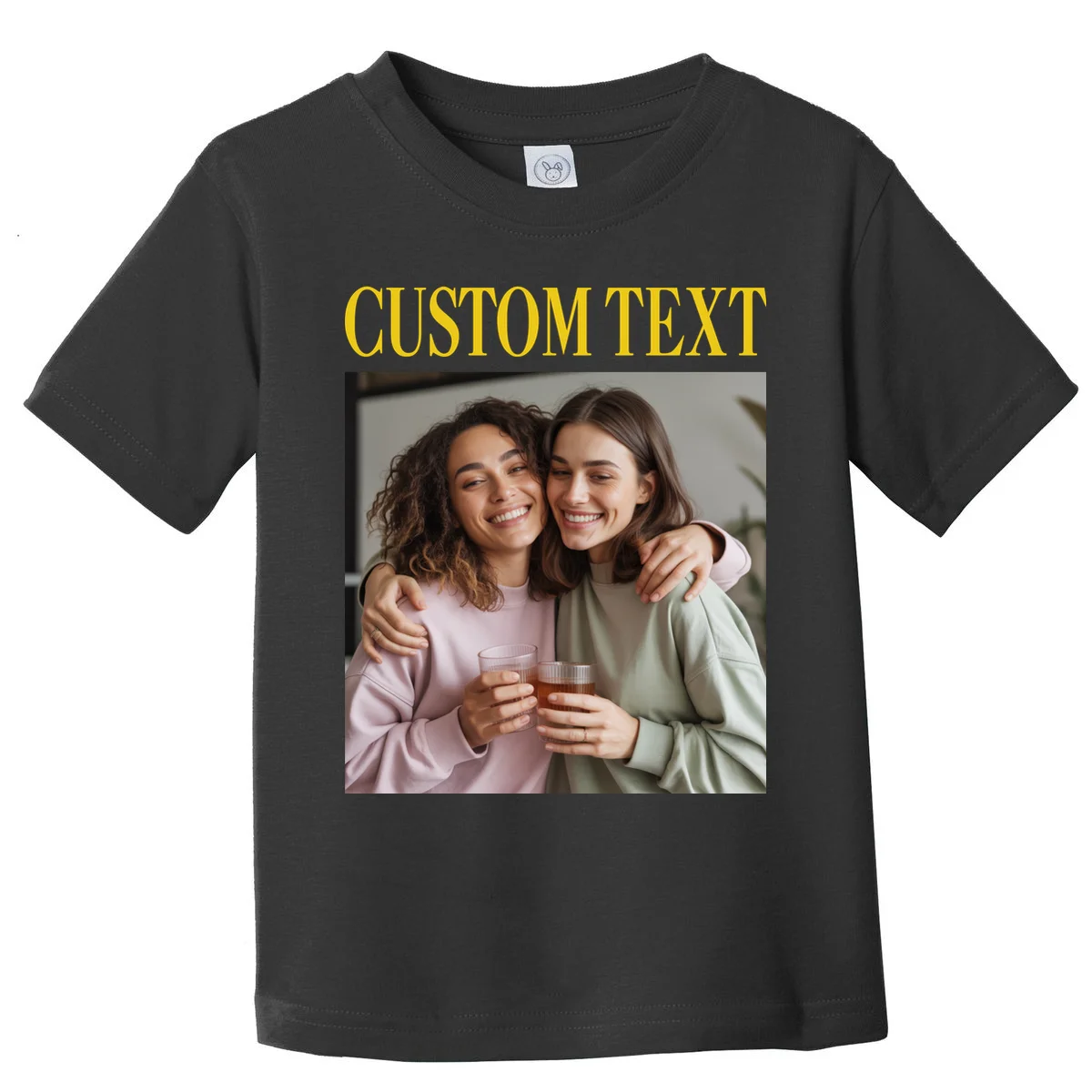 Custom Text And Image Cozy Personalized Toddler T-Shirt - Front