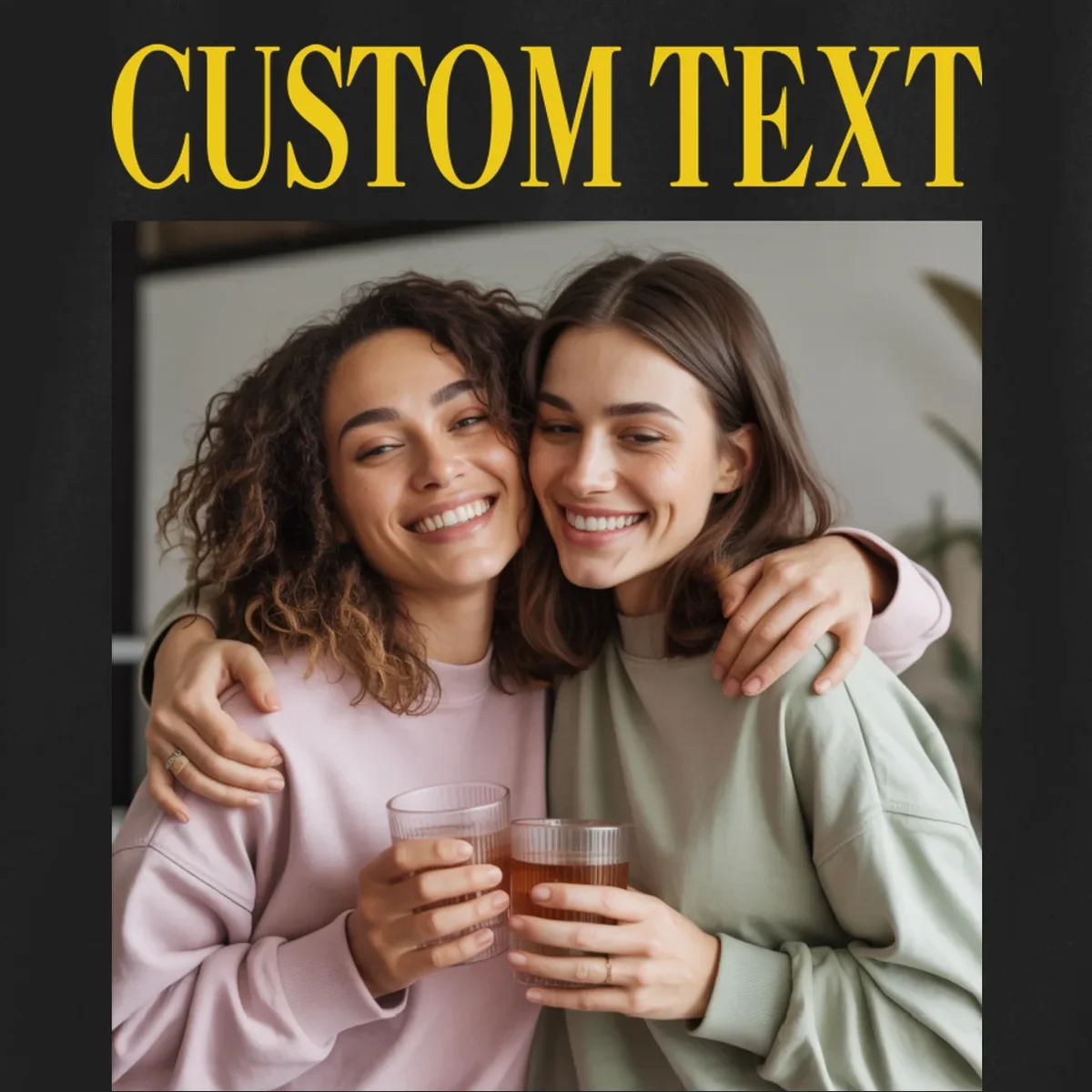 Custom Text And Image Cozy Personalized Kids Sweatshirt - Front - Close-up