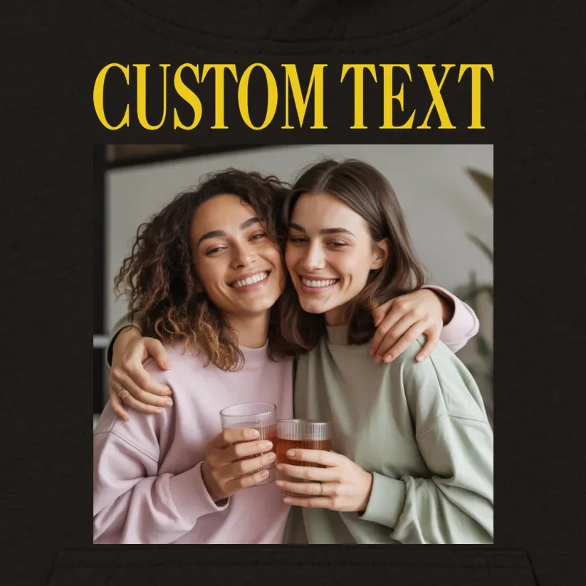 Custom Text And Image Cozy Personalized Kids Hoodie - Front - Close-up