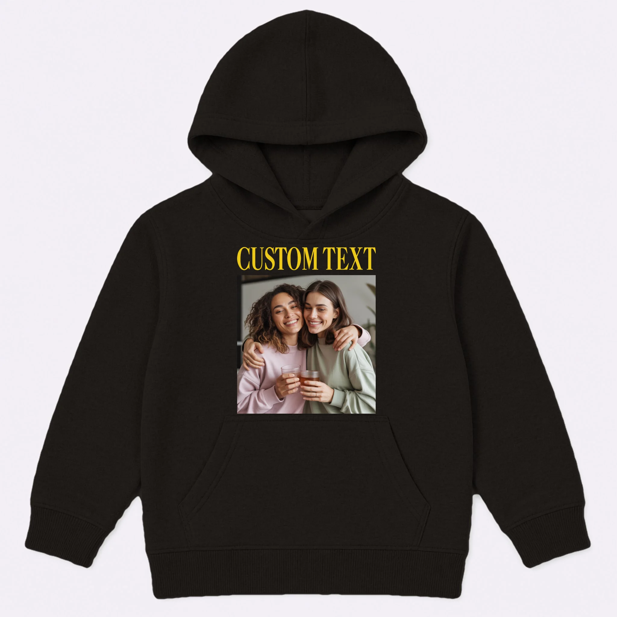 Custom Text And Image Cozy Personalized Kids Hoodie - Front