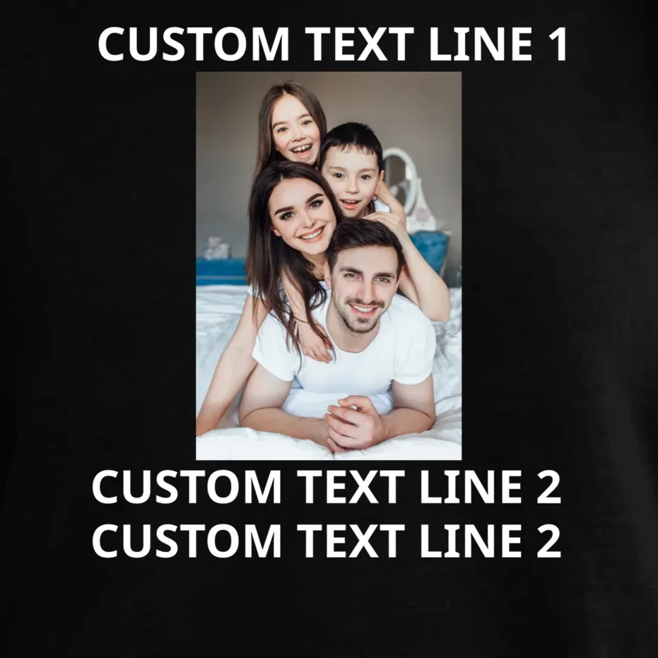 Custom Text And Photo Personalized Comfort Colors Unisex T-Shirt - Front - Close-up