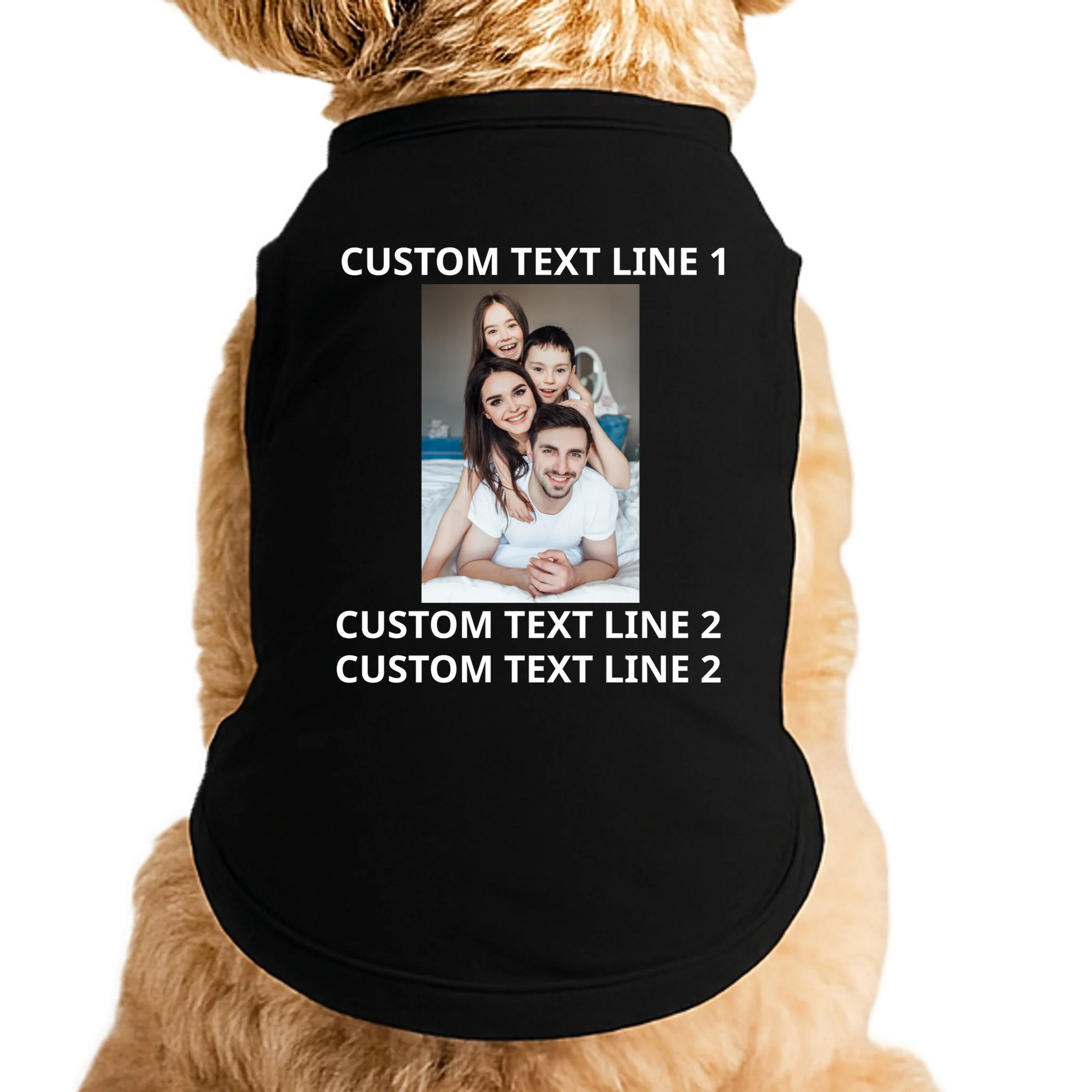 Custom Text And Photo Personalized Doggie Tank - Front