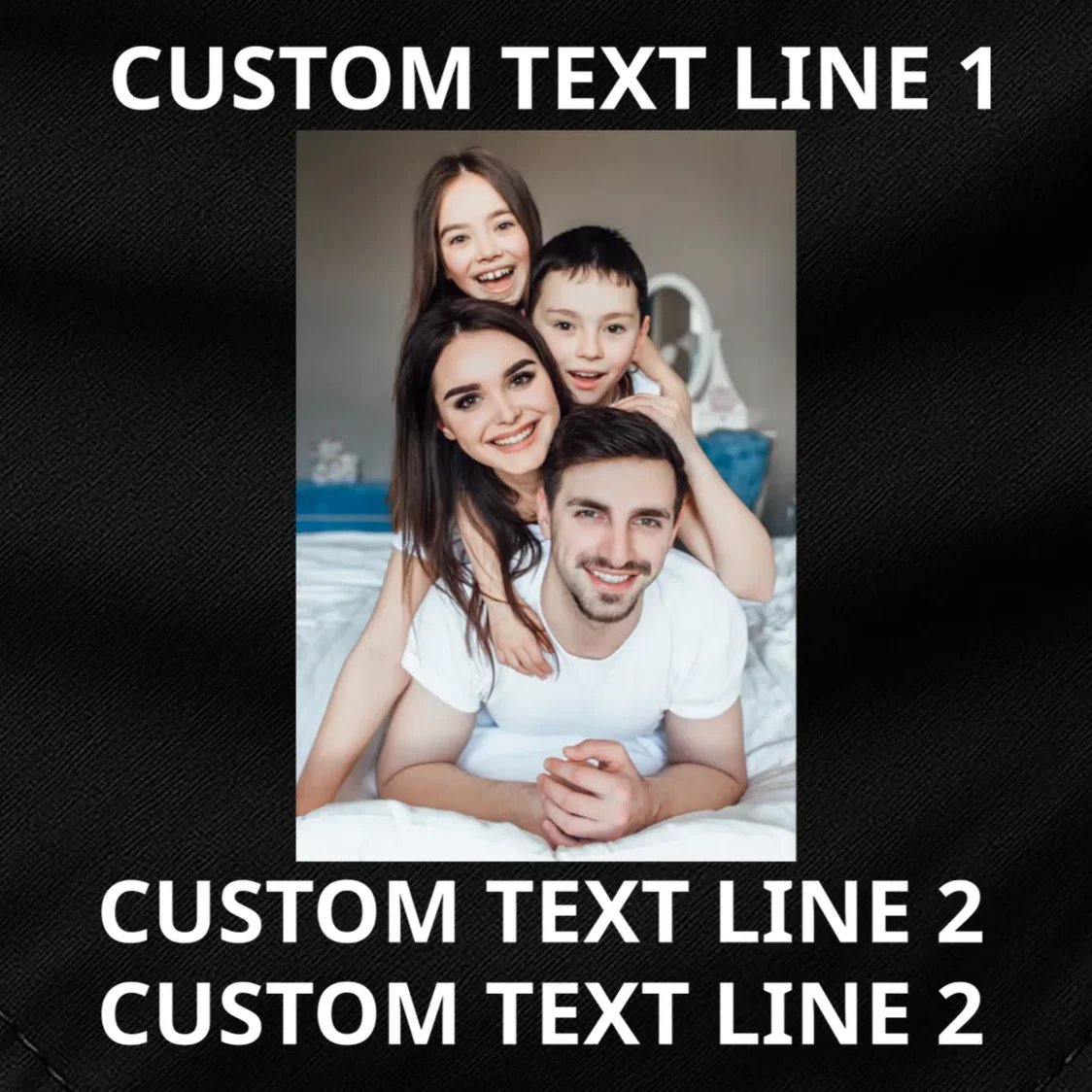 Custom Text And Photo Personalized Dog Bandana - Front - Close-up