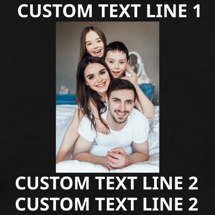 Custom Text And Photo Personalized Men's Hoodie - Front - Close-up