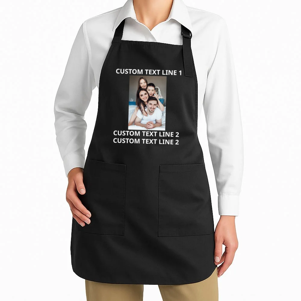 Custom Text And Photo Personalized Apron - Front 1
