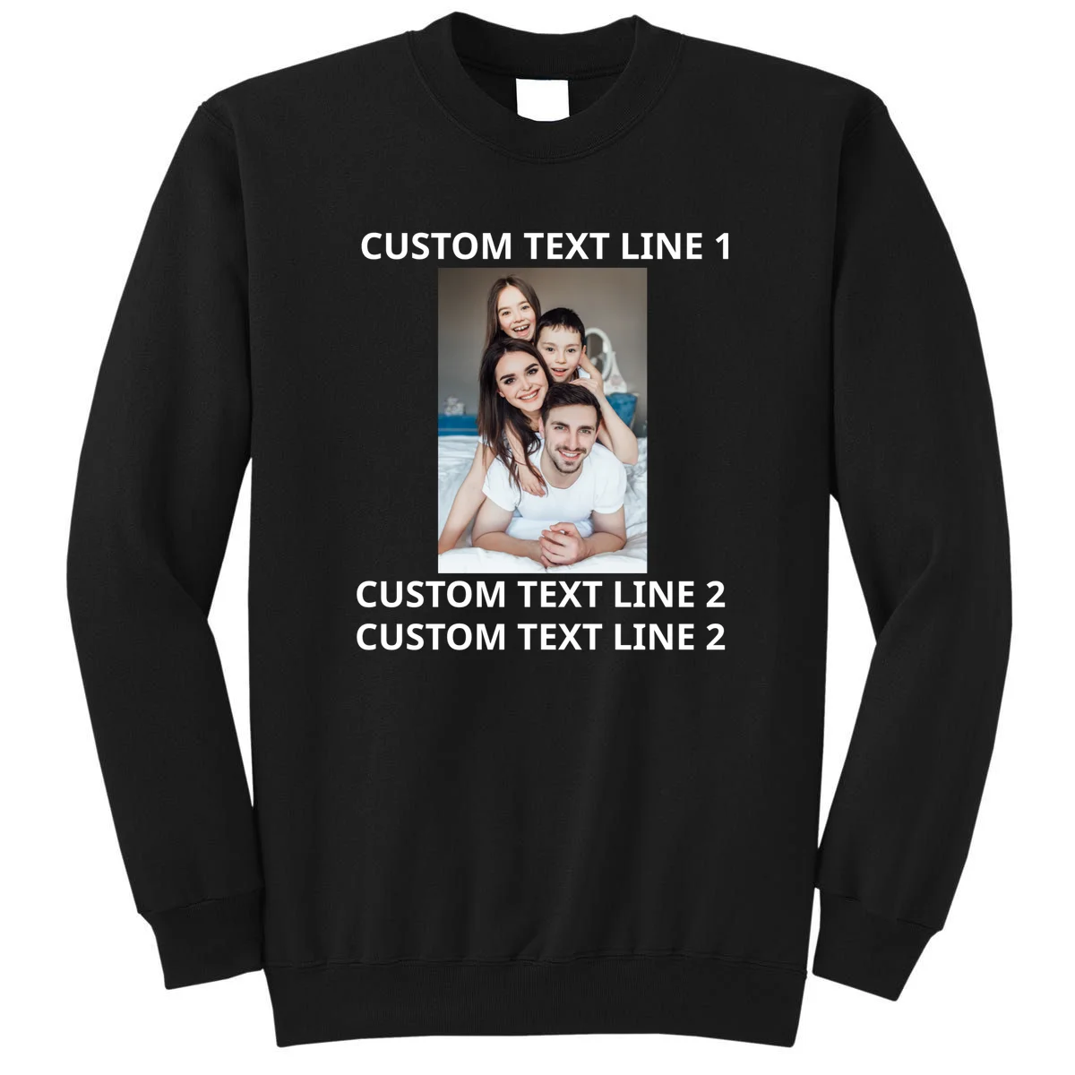 Custom Text And Photo Personalized Sweatshirt - Front