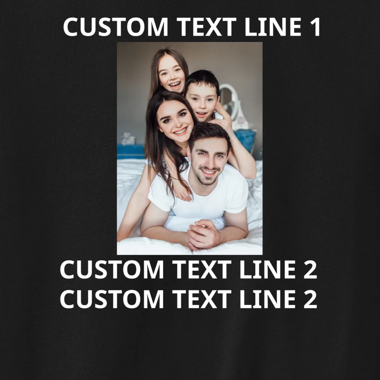 Custom Text And Photo Personalized Men's Sweatshirt - Front - Close-up