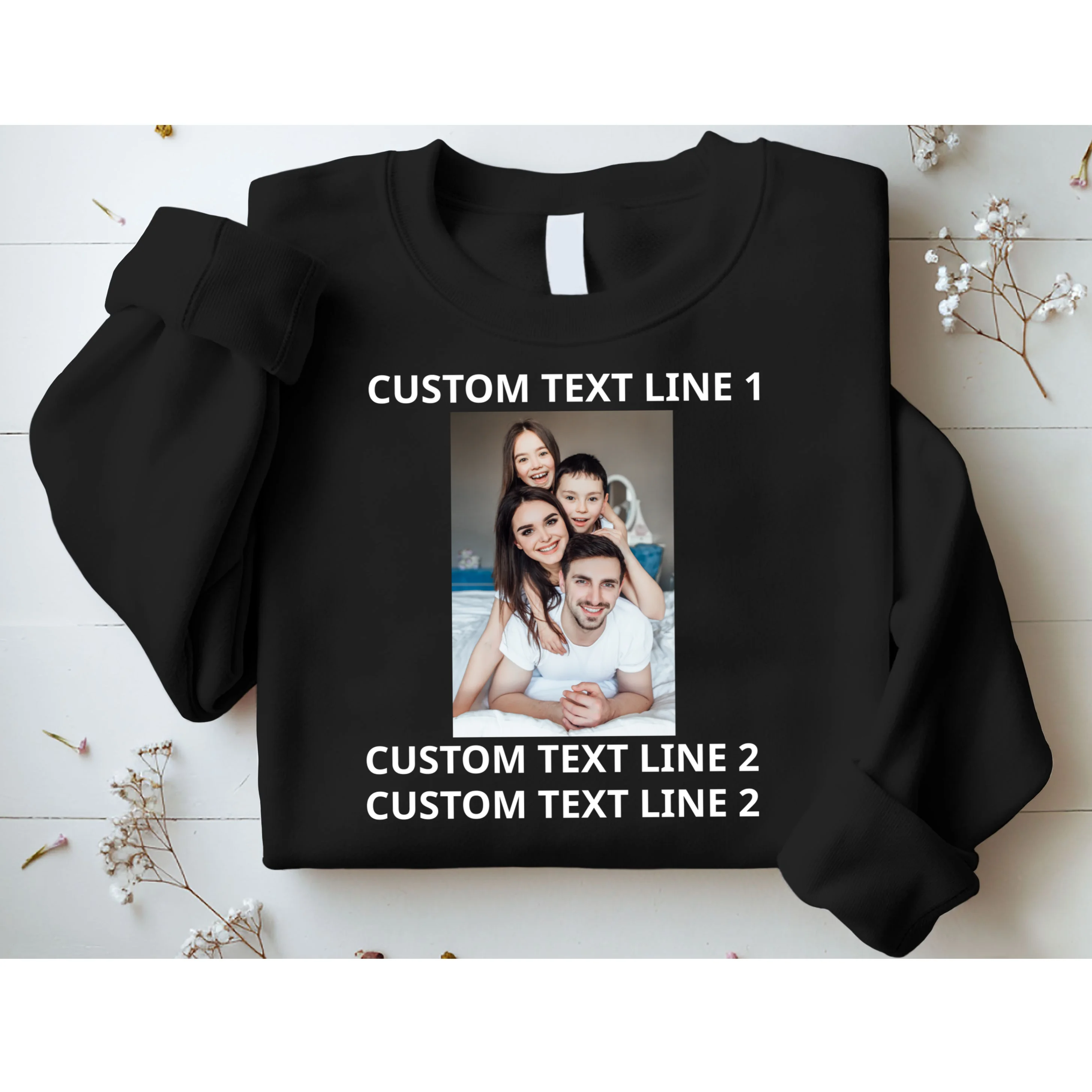 Custom Text And Photo Personalized Sweatshirt - Front 1