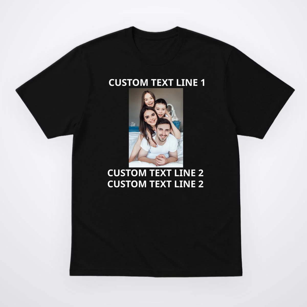 Custom Text And Photo Personalized T-Shirt - Front