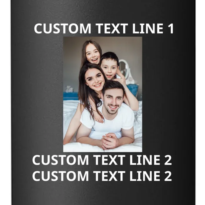 Custom Text And Photo Personalized 24oz Water Bottle - Front - Close-up
