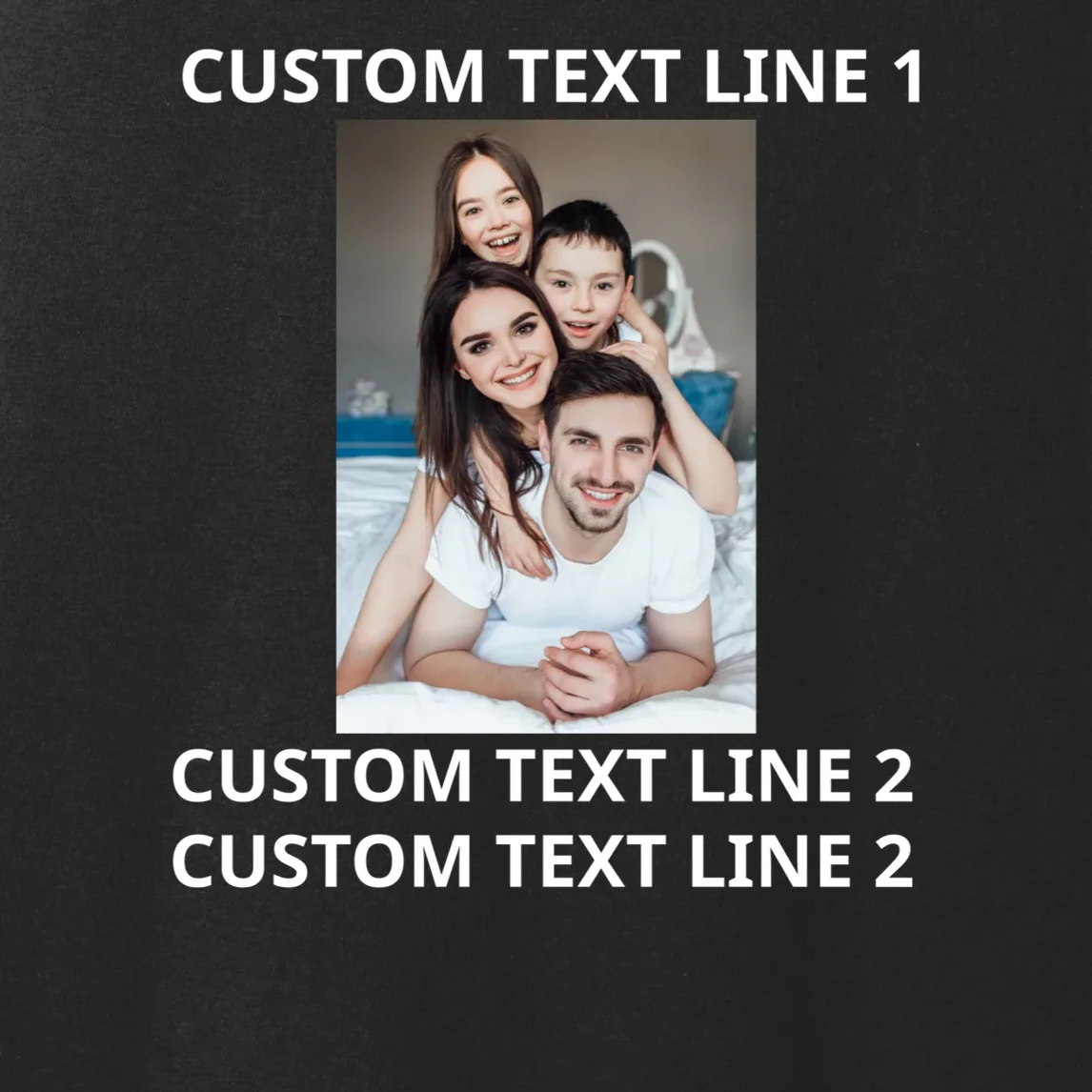 Custom Text And Photo Personalized Women's Tank Top - Front - Close-up