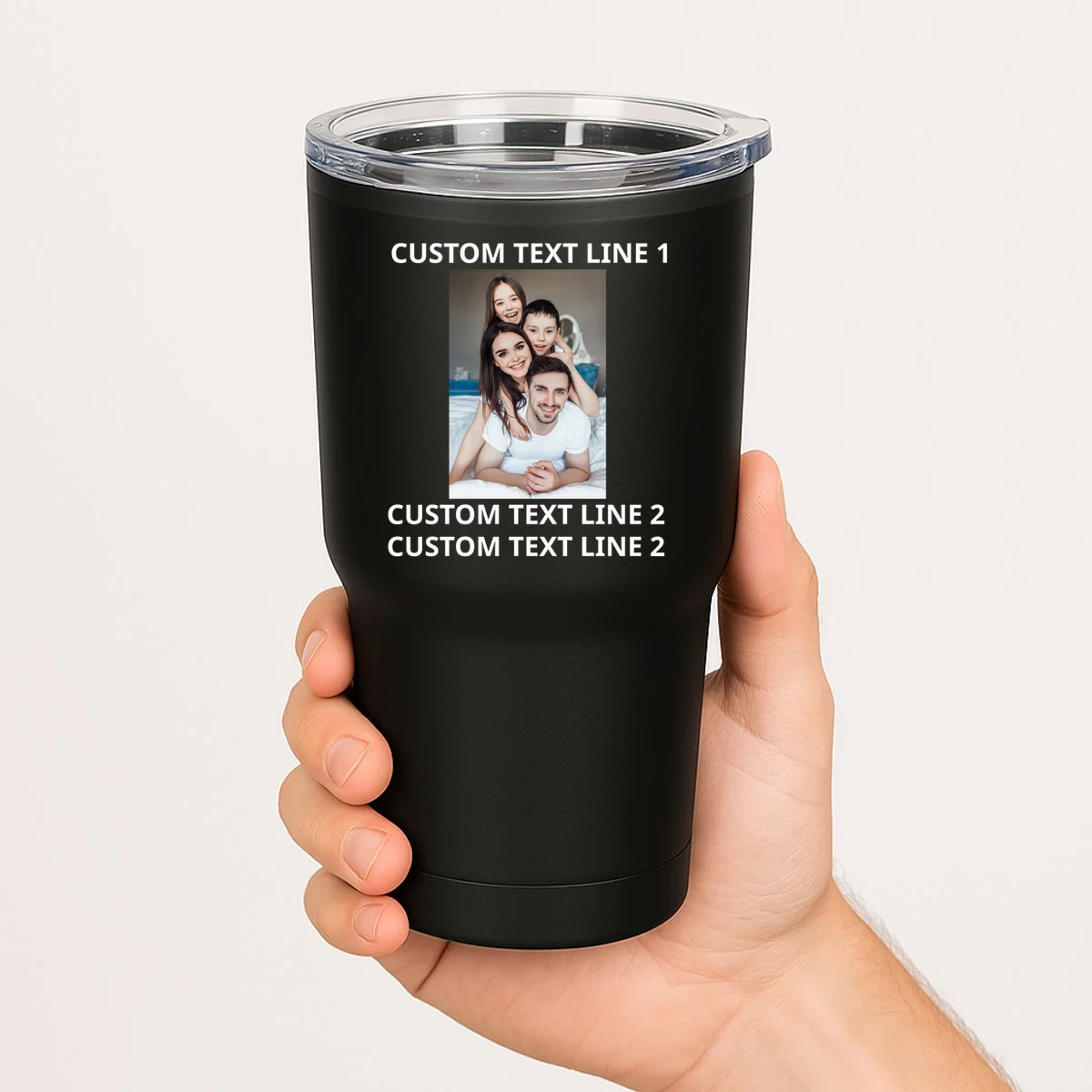 Custom Text And Photo Personalized 20oz Tumbler - Front 1