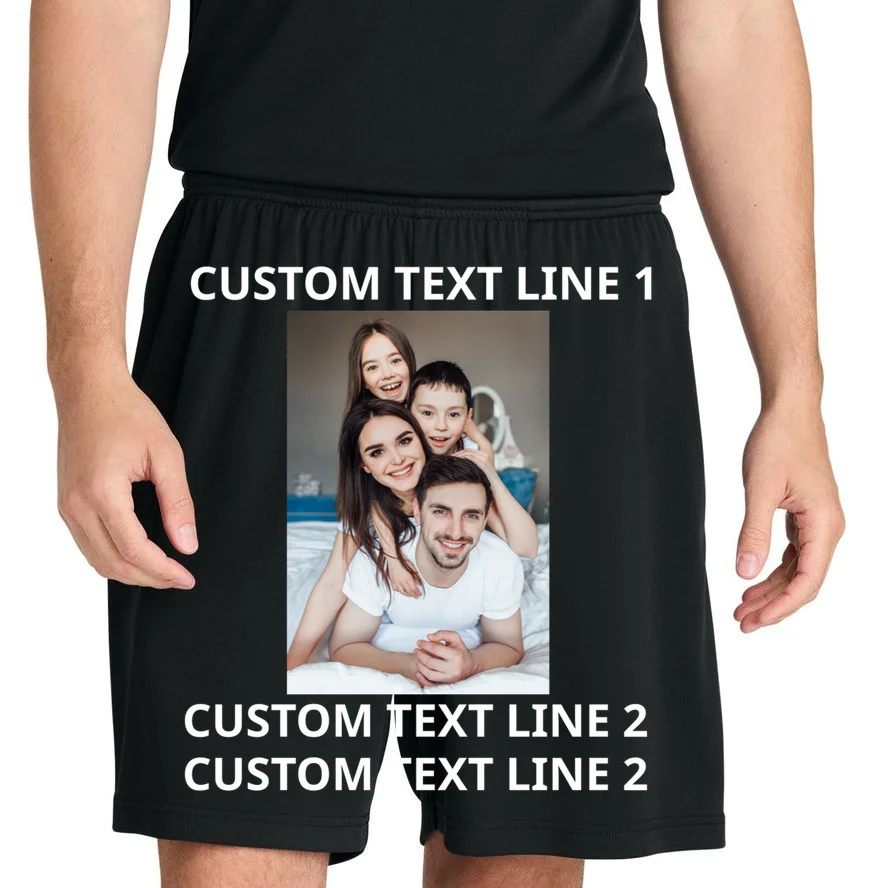 Custom Text And Photo Personalized Men's Shorts - Front 1