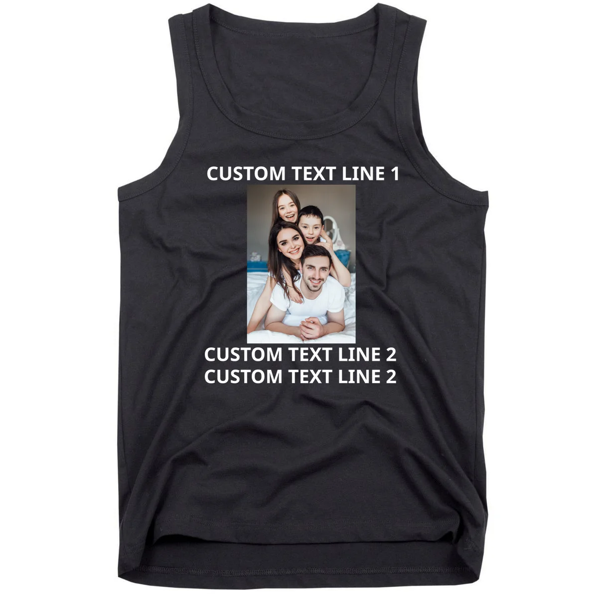 Custom Text And Photo Personalized Tank Top - Front