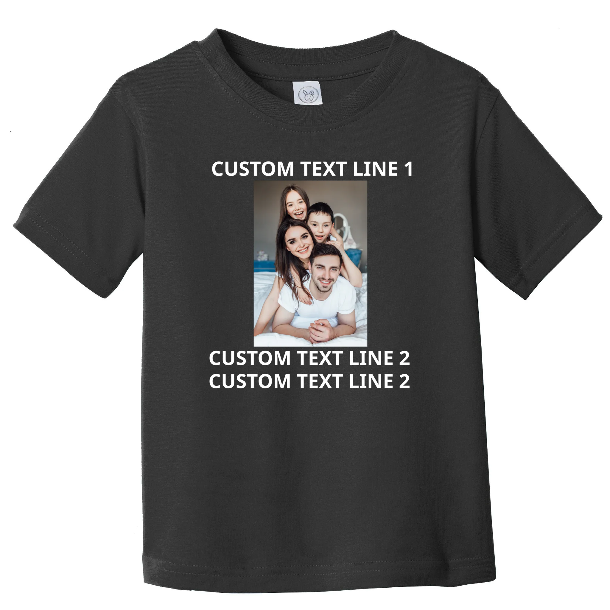 Custom Text And Photo Personalized Toddler T-Shirt - Front