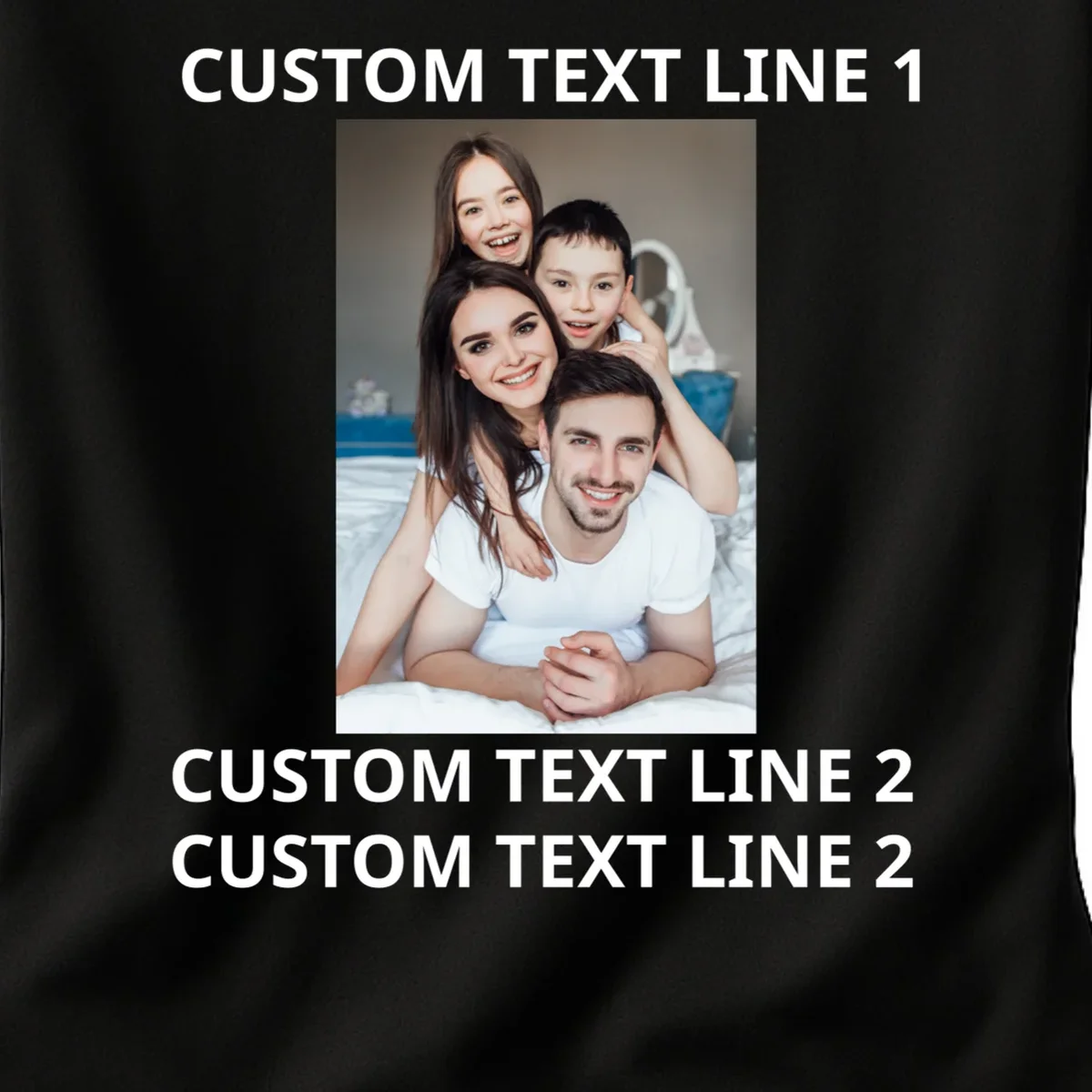 Custom Text And Photo Personalized Women's T-Shirt - Front - Close-up