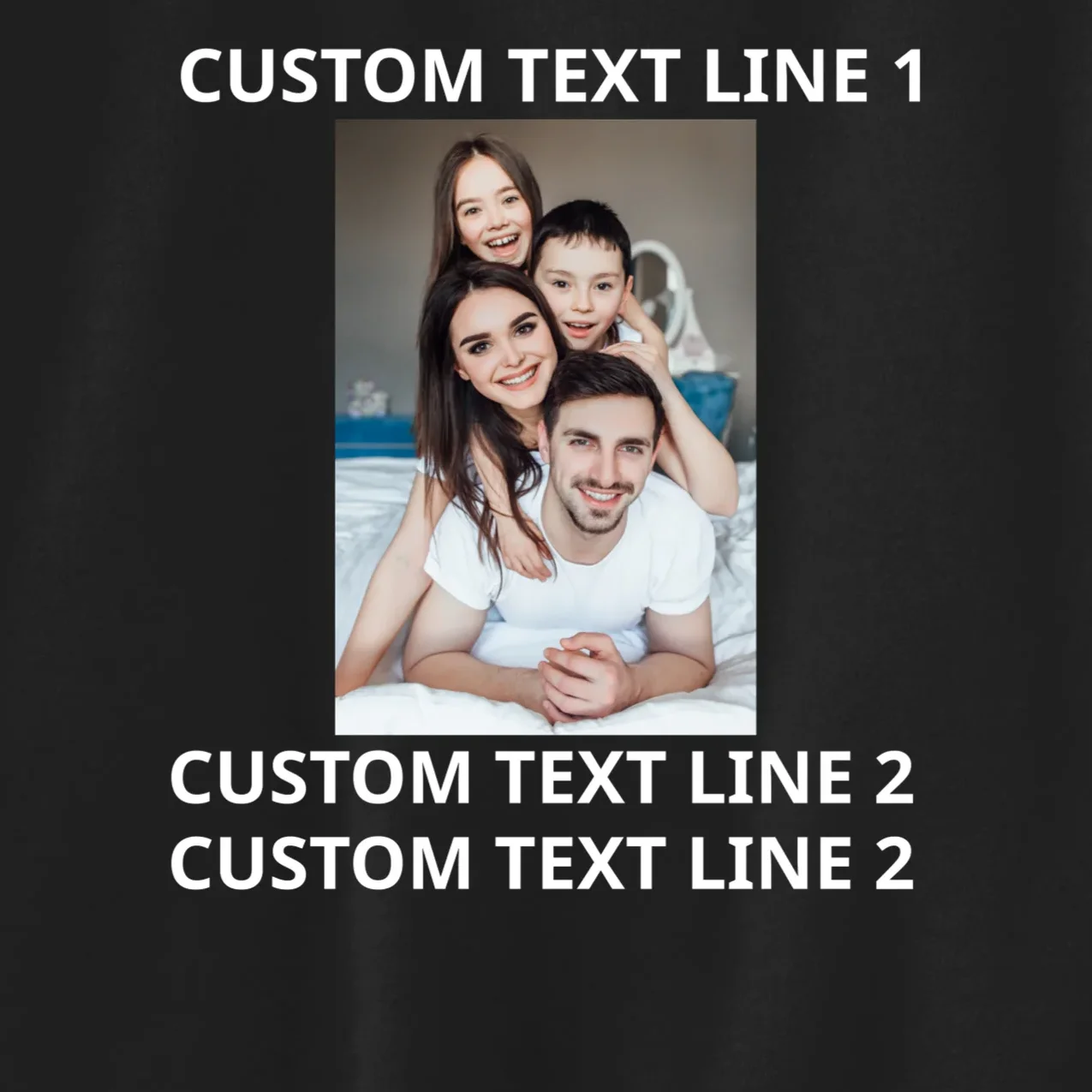 Custom Text And Photo Personalized Kids Sweatshirt - Front - Close-up