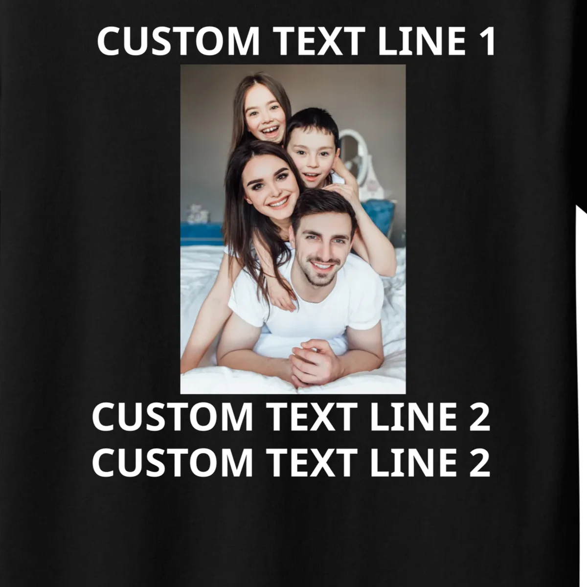 Custom Text And Photo Personalized Kids T-Shirt - Front - Close-up