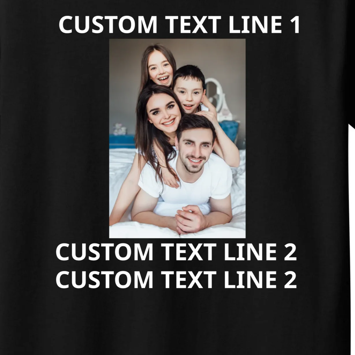 Custom Text And Photo Personalized Kids T-Shirt - Front - Close-up