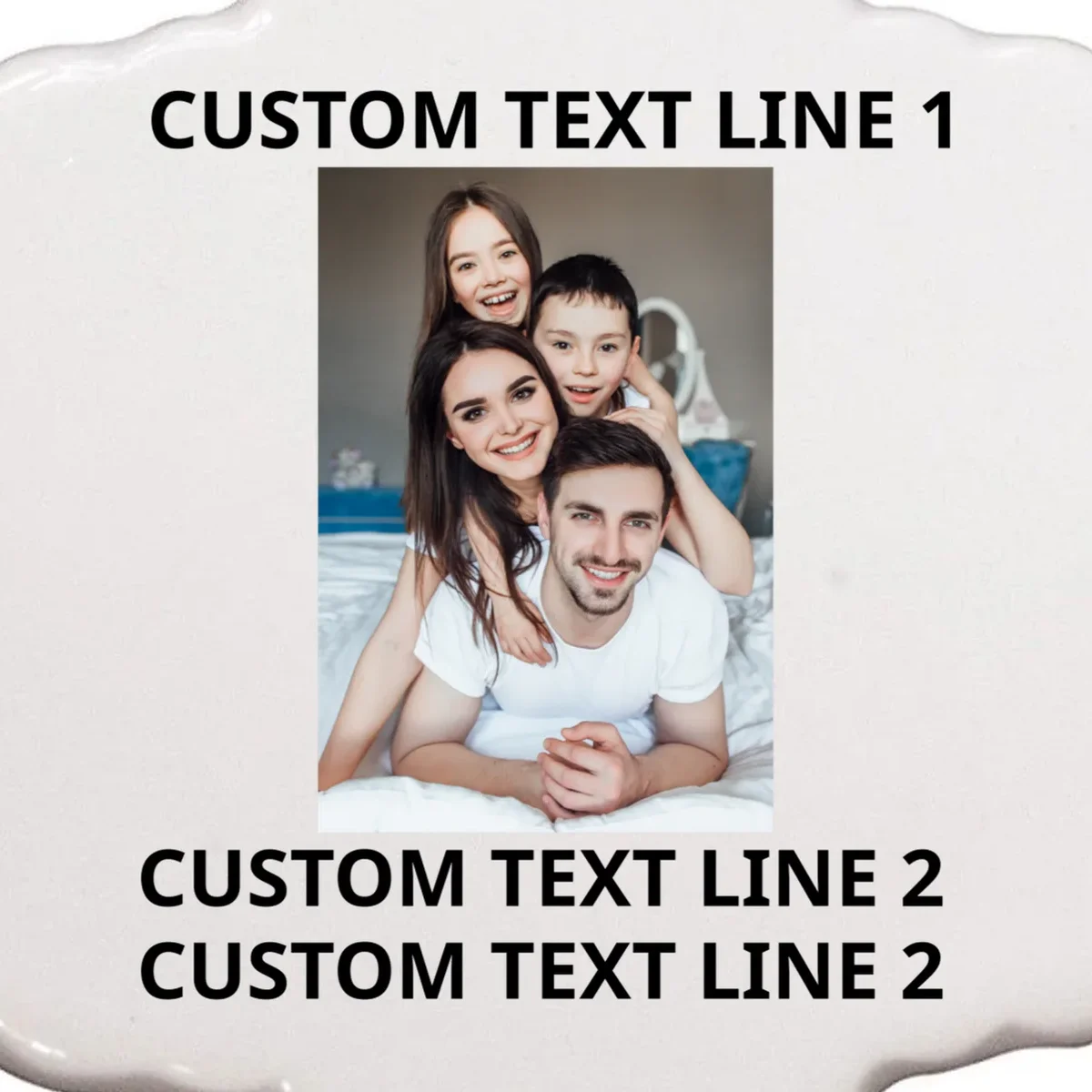 Custom Text And Photo Personalized Ornament - Front - Close-up
