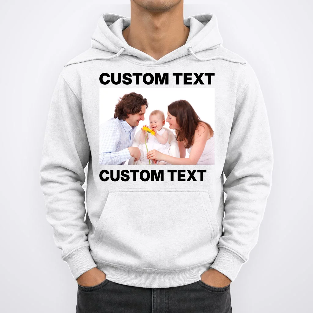 Custom Text Design or Photo Personalized Hoodie - Front 1