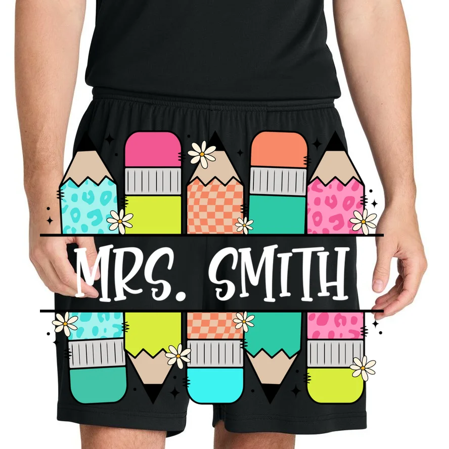 Custom Teacher Name Back To School Men's Shorts - Front 1