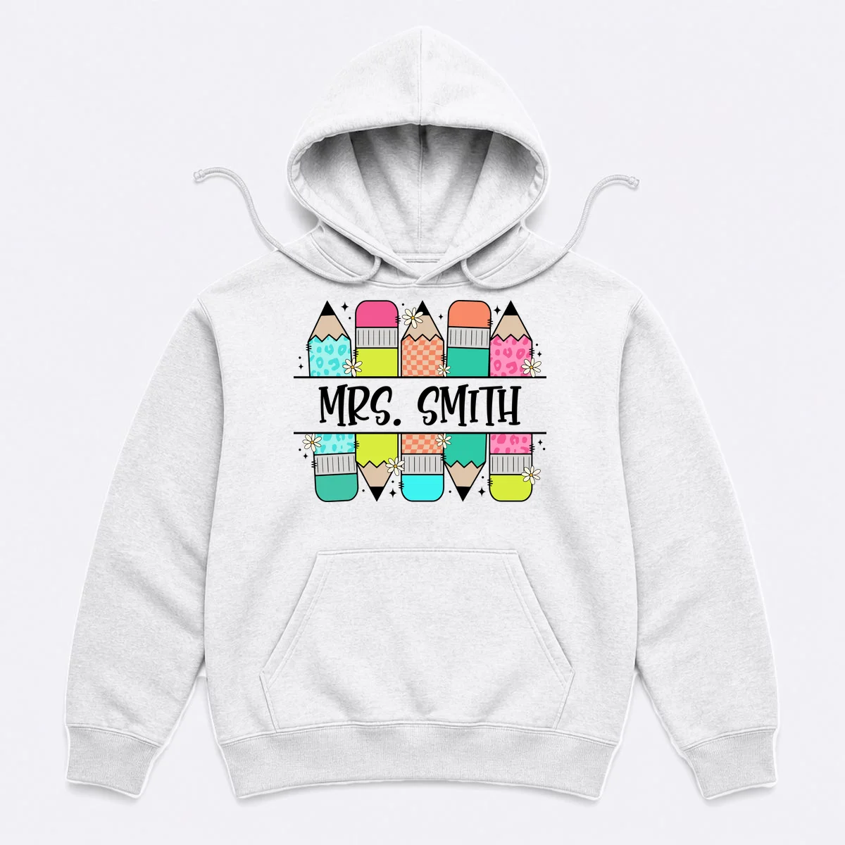 Custom Teacher Name Back To School Hoodie - Front