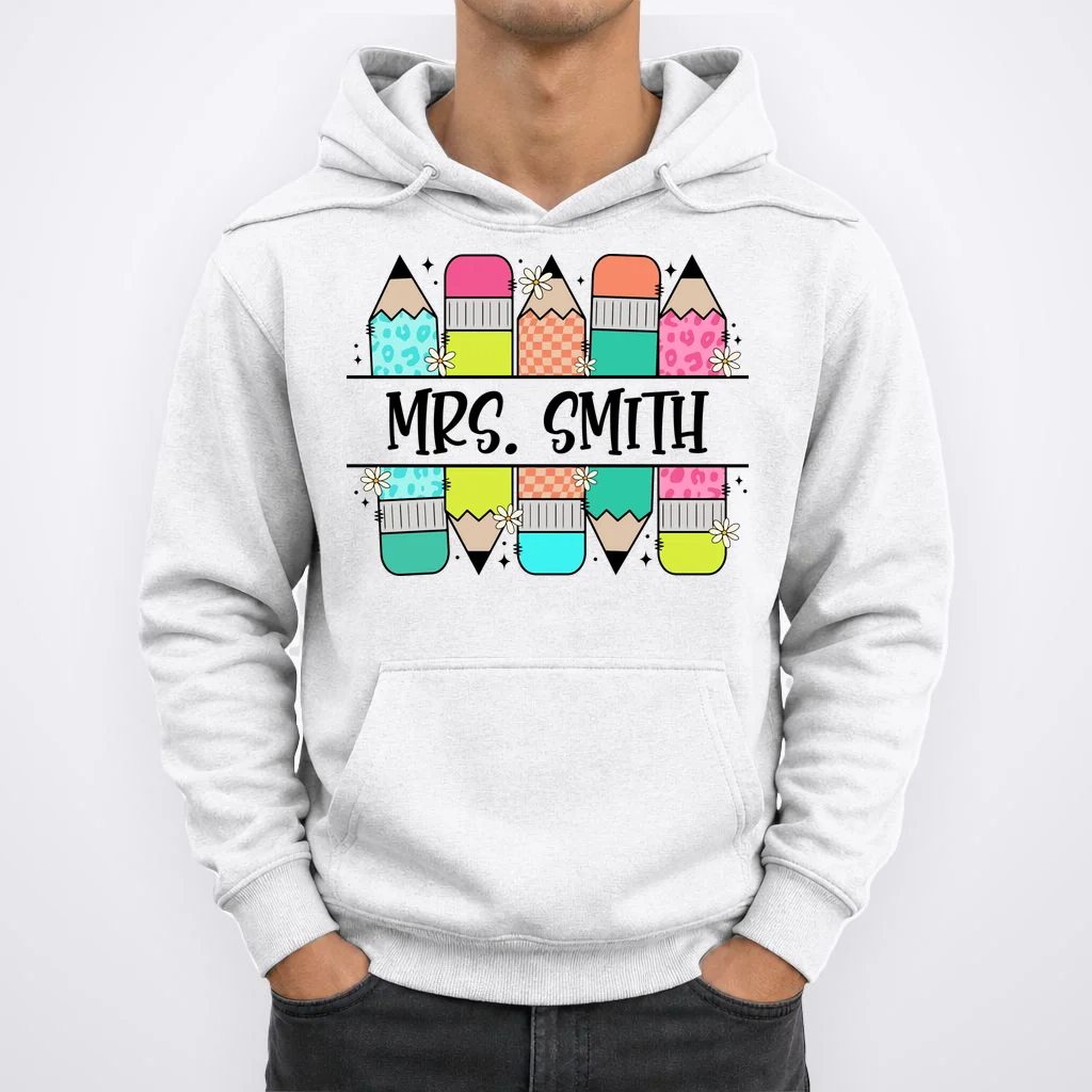 Custom Teacher Name Back To School Hoodie - Front 1