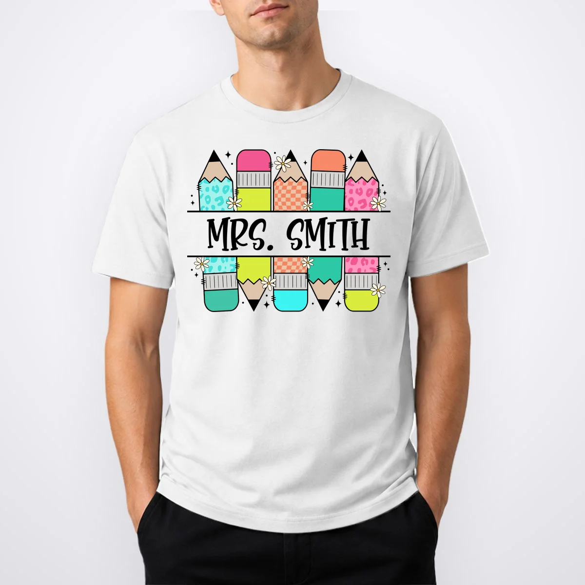 Custom Teacher Name Back To School T-Shirt - Front 1