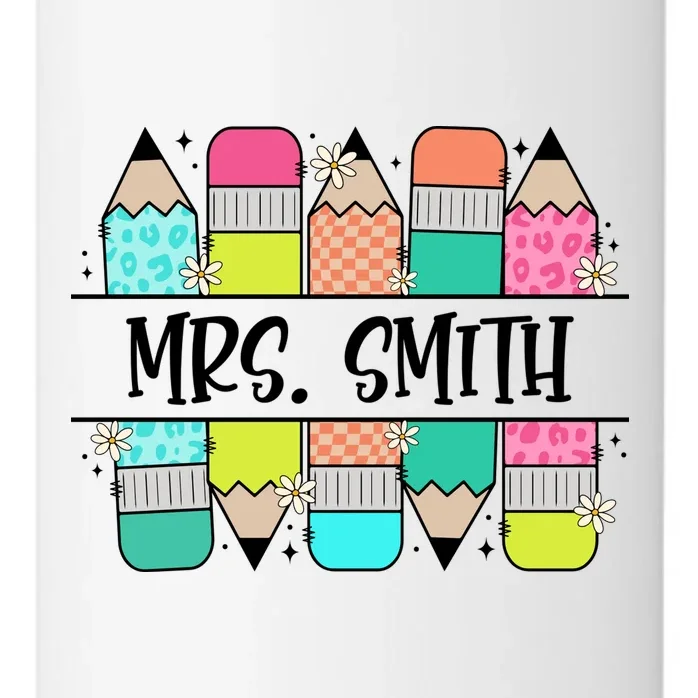 Custom Teacher Name Back To School 24oz Water Bottle - Front - Close-up