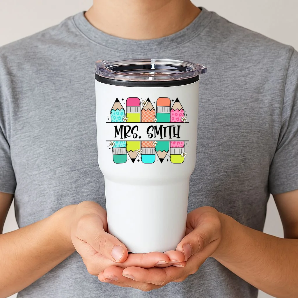 Custom Teacher Name Back To School 20oz Tumbler - Front 1