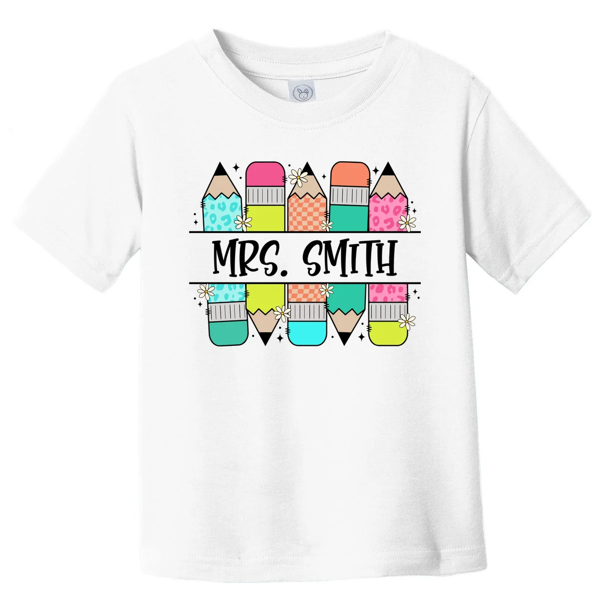 Custom Teacher Name Back To School Toddler T-Shirt - Front