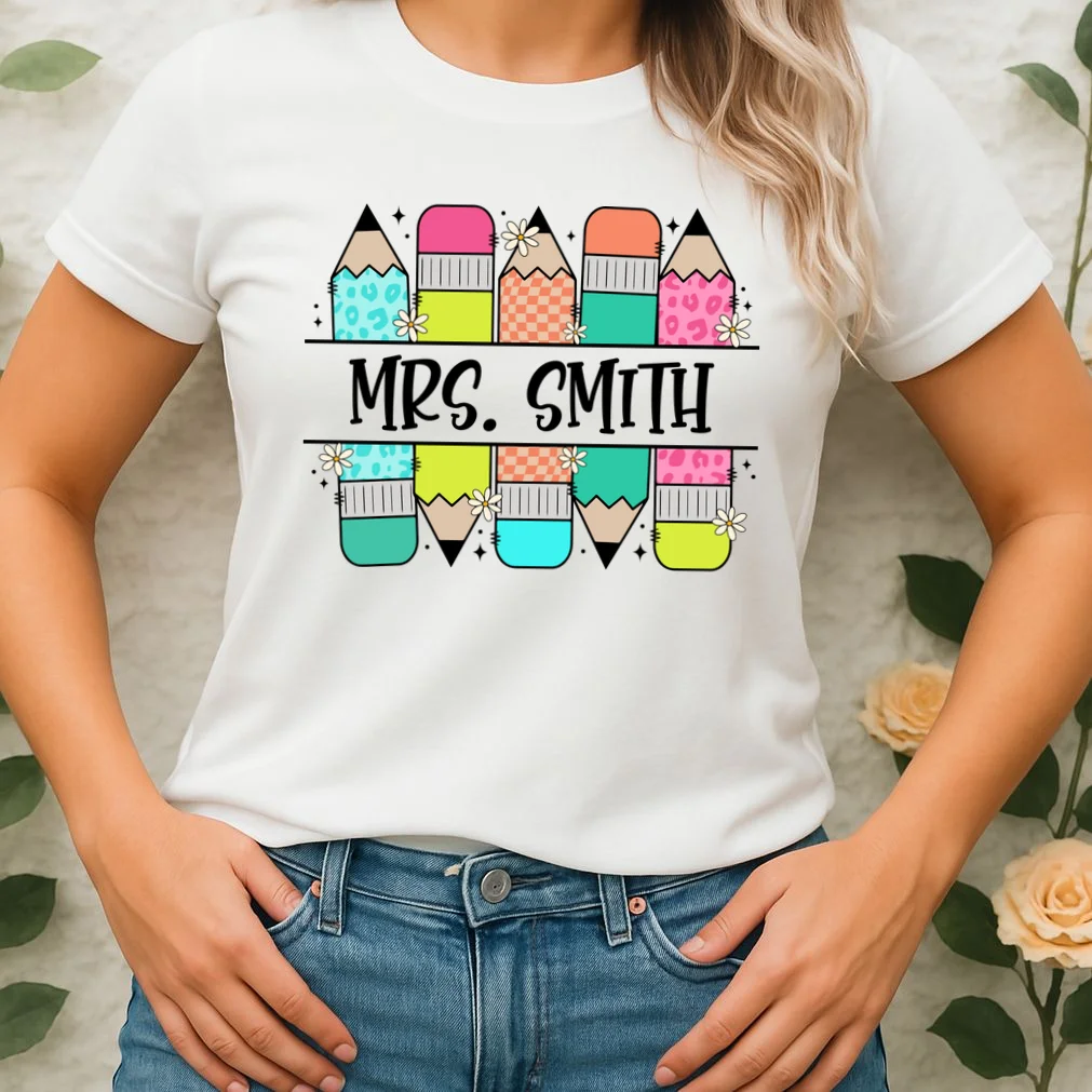 Custom Teacher Name Back To School Women's T-Shirt - Front 1