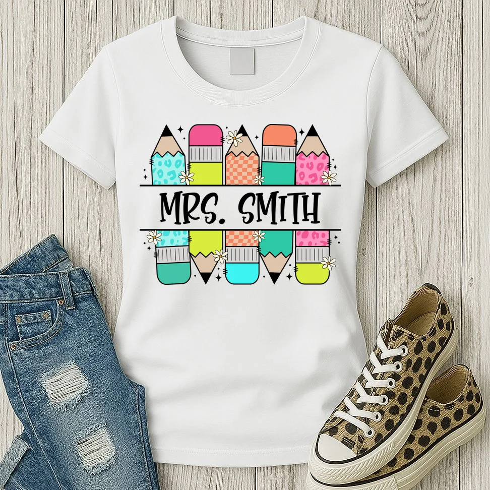 Custom Teacher Name Back To School Women's T-Shirt - Front 2