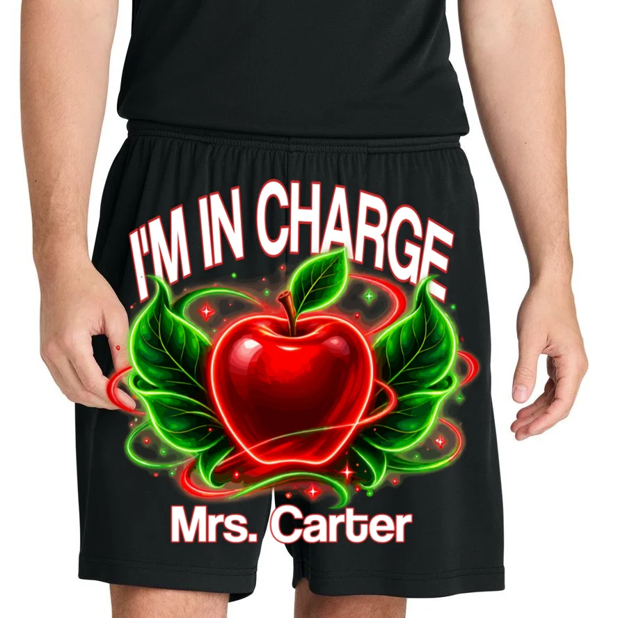Personalized Teacher Apple Graphic – Custom Name Classroom Design Men's Shorts - Front 1