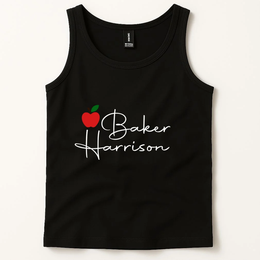 Custom Teacher Name Mug, Personalized Apple Gift for Teacher Tank Top - Front 1