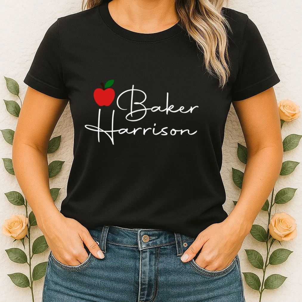 Custom Teacher Name Mug, Personalized Apple Gift for Teacher Women's T-Shirt - Front 1