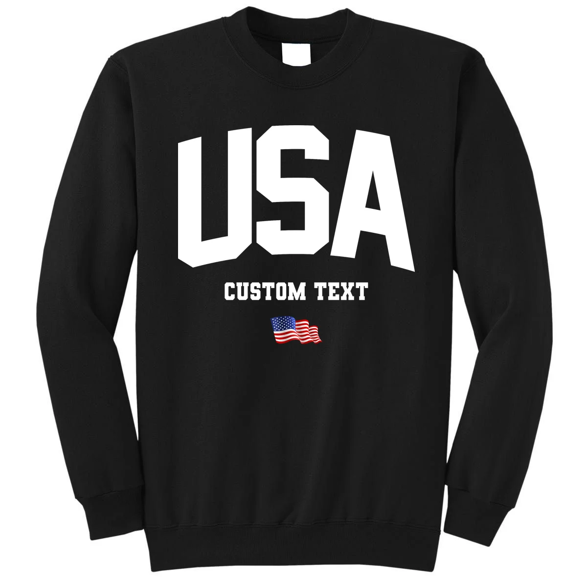 Custom USA Flag Personalized Sweatshirt - Front