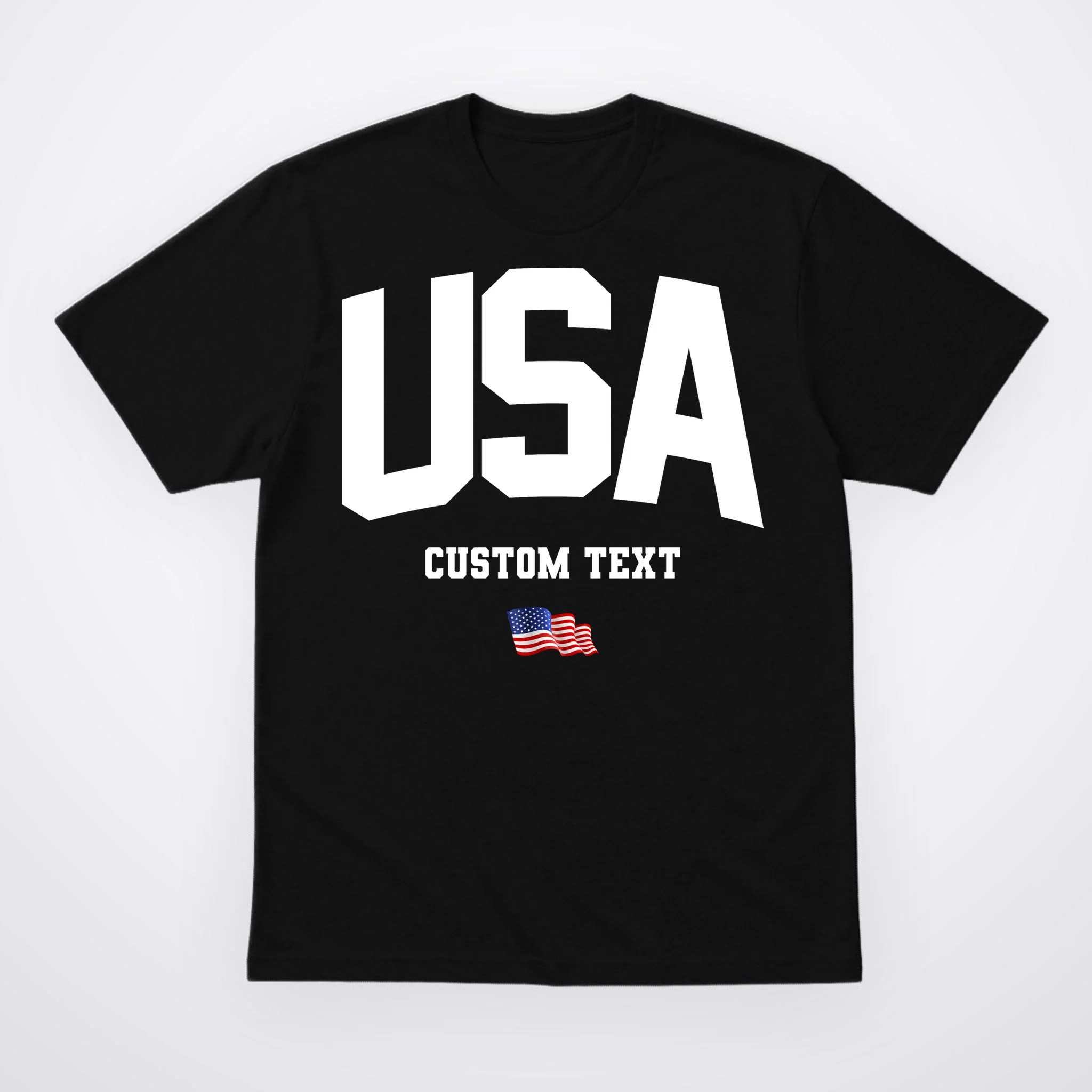 Custom USA Flag Personalized Men's T-Shirt Front