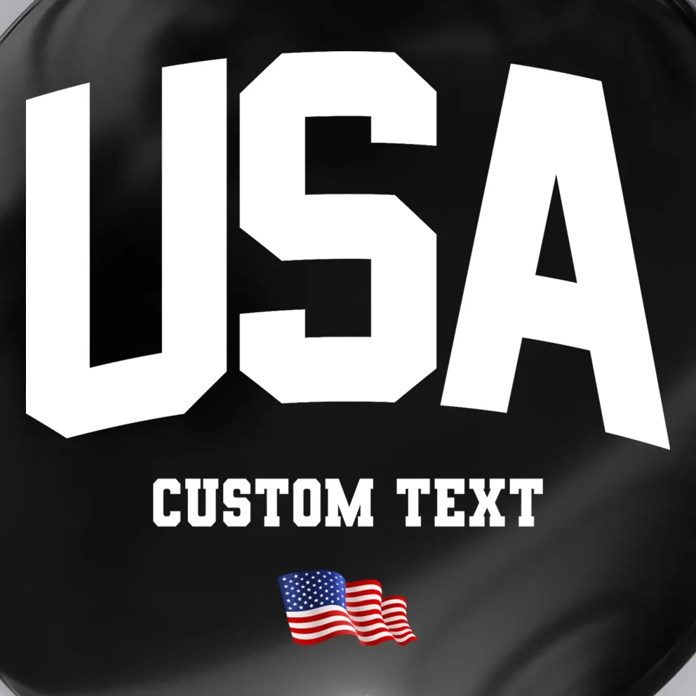 Custom USA Flag Personalized Button - Front - Close-up