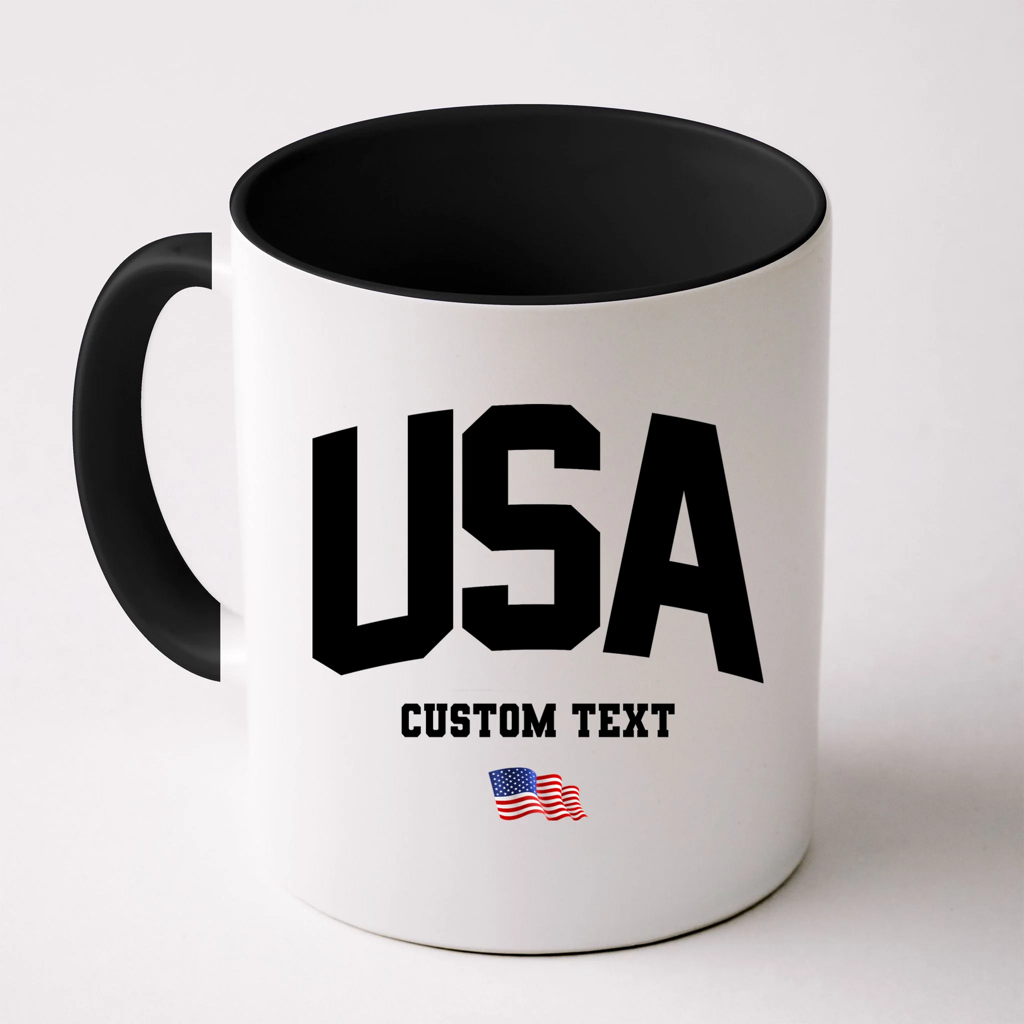Custom USA Flag Personalized Mug - Front