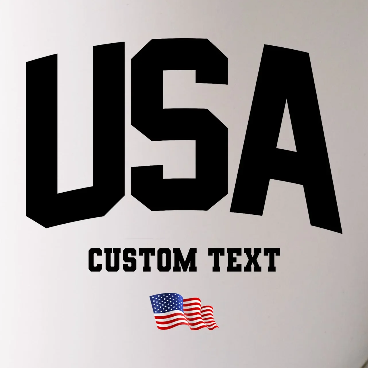 Custom USA Flag Personalized Mug - Front - Close-up
